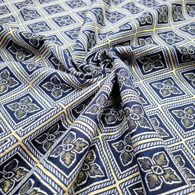 Тканина гобелен Єсенія ромб синій 780541