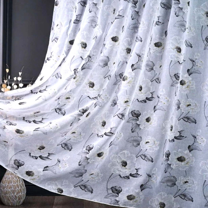Готова тюль Кароліна сірий 300*270 см 30086768