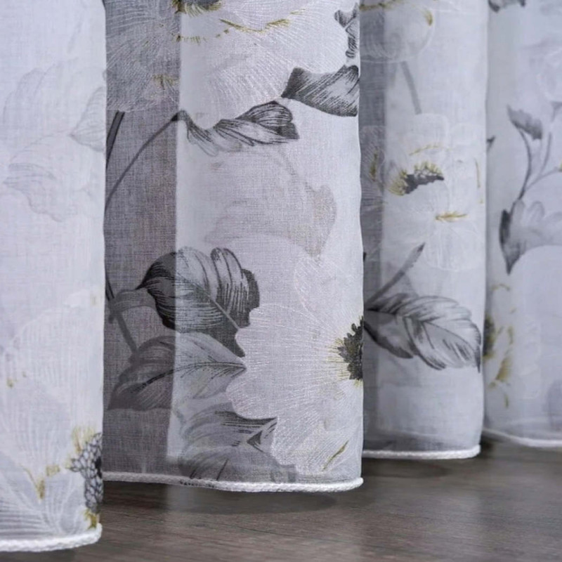 Готова тюль Кароліна сірий 300*270 см 30086768