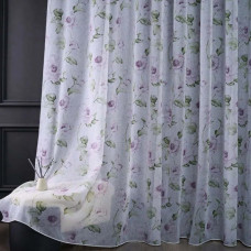 Готова тюль Кароліна бузковий 300*270 см