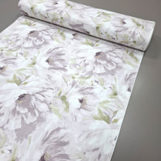 Тканина скатертинна з просоченням Пастельні квіти бузковий