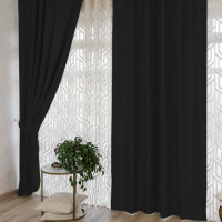 Комплект штор блекаут Ares чорний 300*270 см