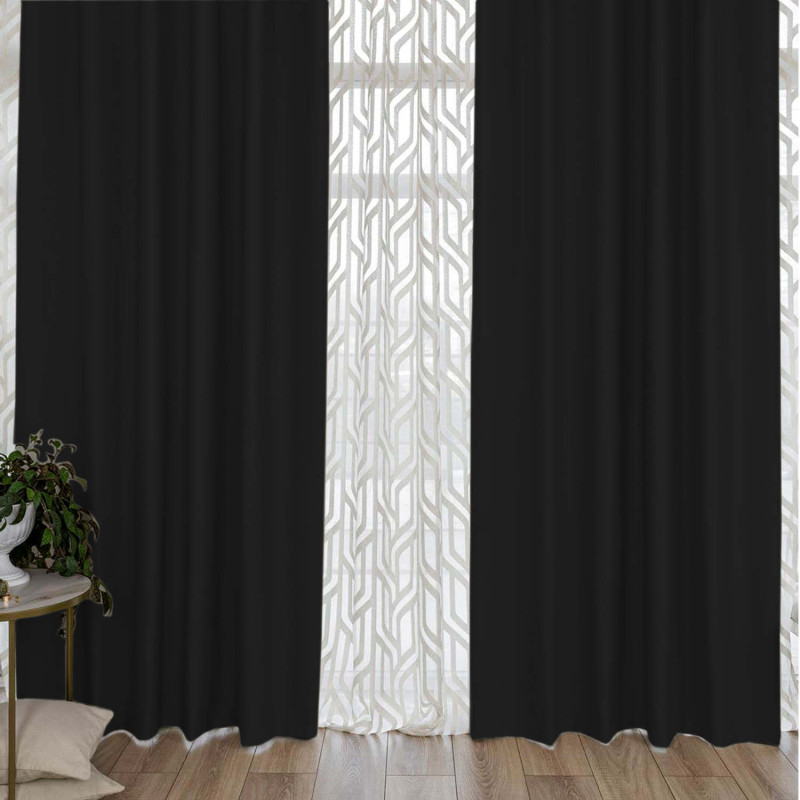 Комплект штор блекаут Ares чорний 150*270 см 3007768