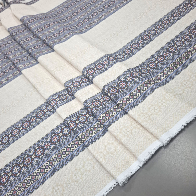 Скатертная ткань полупанама Этнографические Узоры 150 см 290491