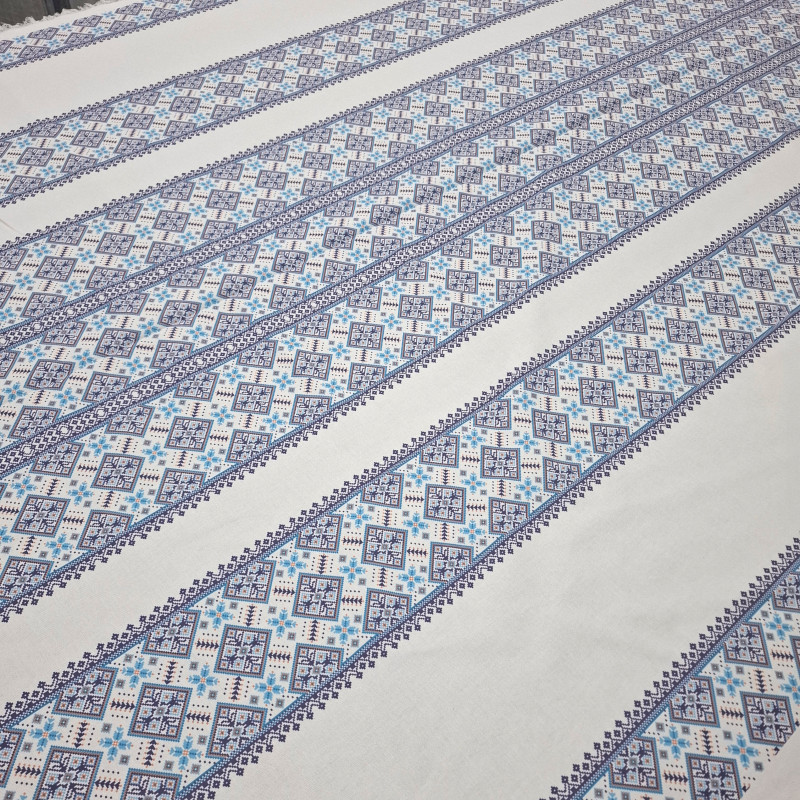 Скатертна тканина полупанама Етнічні ритми 150 см 490491