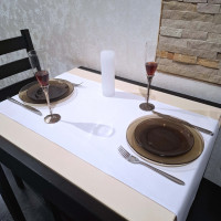 Доріжка на стіл з просоченням білий 45*175 см