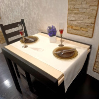 Доріжка на стіл з просоченням молочний 45*175 см