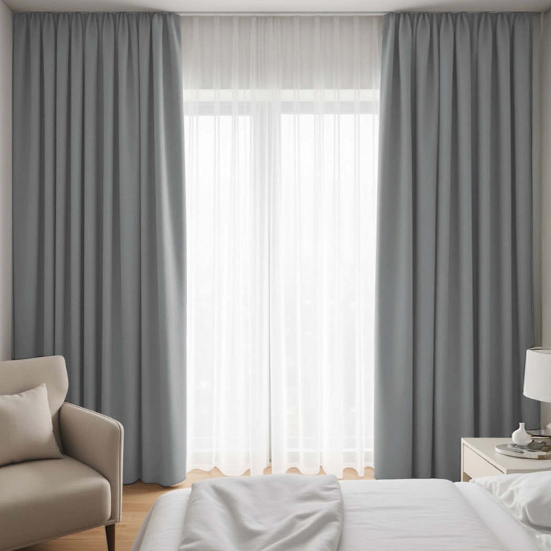 Комплект штор блекаут Murk сірий 150*270 см 3005841