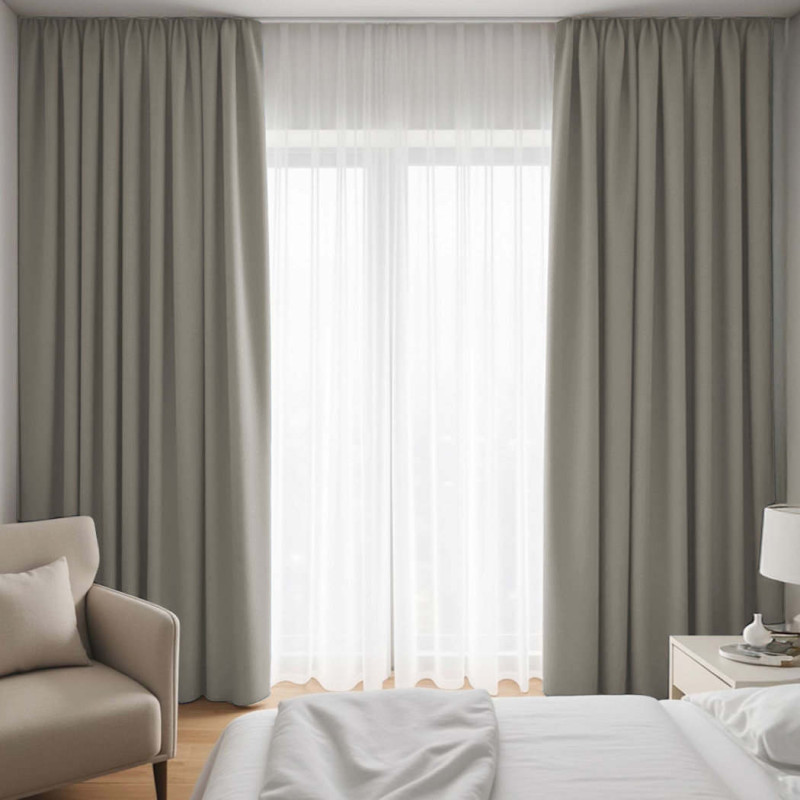 Комплект штор блекаут Murk табак 150*270 см 300994841