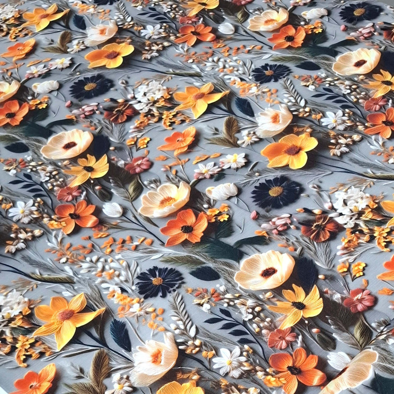 Скатертина з тефлоновим покриттям Польові квіти 120*120 см 1208826821