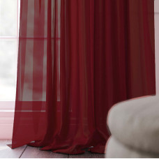 Готовий тюль вуаль Alana бордовий 300*270 см