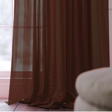 Готовий тюль вуаль Alana коричневий 500*270 см