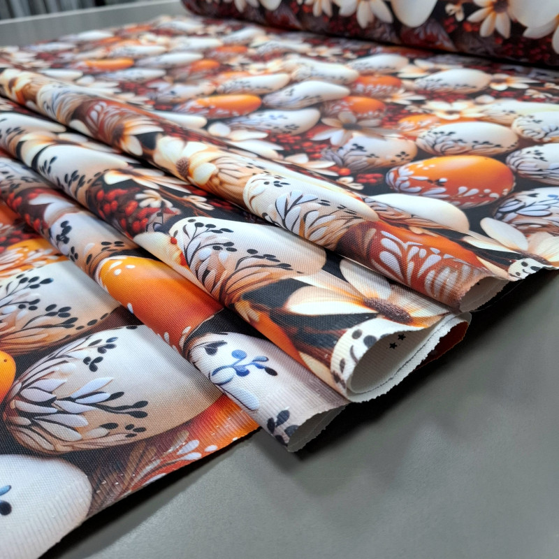 Скатертная ткань с пропиткой диджитал Писанка оранжевый 8808212