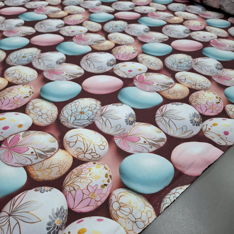 Скатертная ткань с пропиткой диджитал Писанка розовый 880822