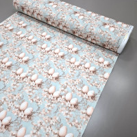 Скатертинна тканина з просоченням діджитал Крашанки в сакурі