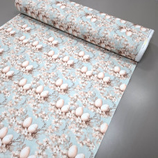 Скатертная ткань с пропиткой диджитал Крашенки в сакуре
