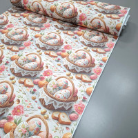 Скатертинна тканина з просоченням діджитал Великодній кошик