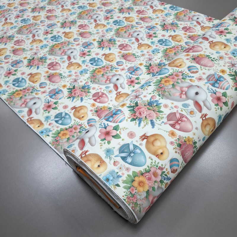 Скатерточная ткань с пропиткой диджитал Пасхальный кролик 29000