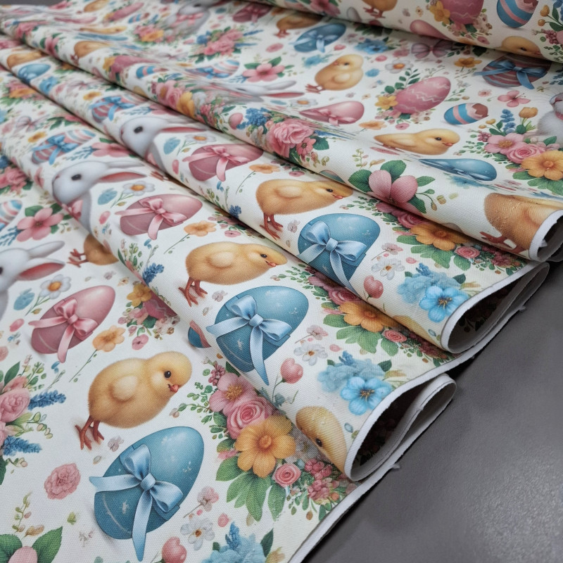 Скатерточная ткань с пропиткой диджитал Пасхальный кролик 29000