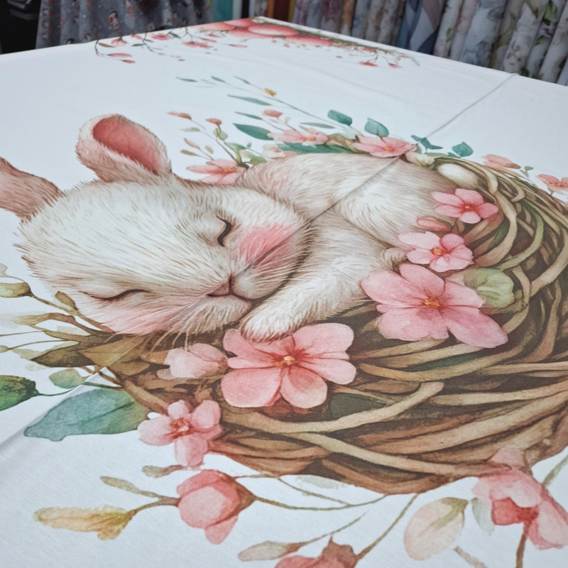 Скатертичная ткань с пропиткой Панно Пасхальный кролик 28948