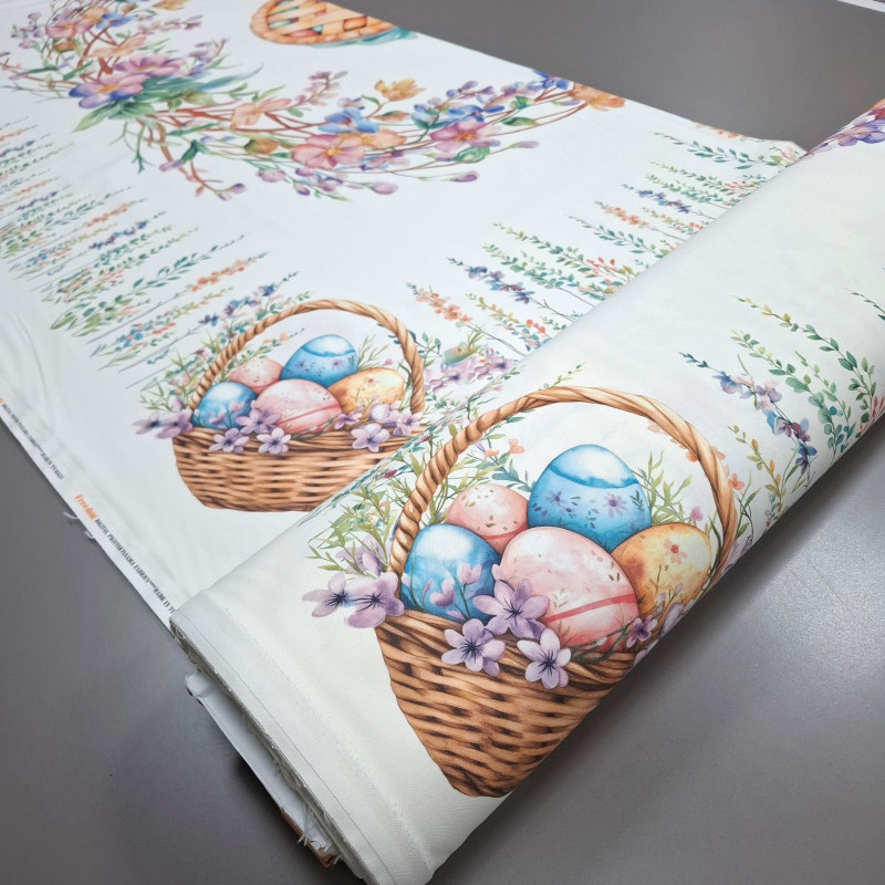 Скатертная ткань с пропиткой Панно Пасхальная корзина 28916