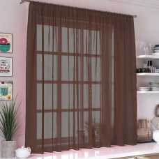 Тюль на кухню Влада коричневый 290*180 см