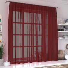 Тюль на кухню Влада бордовый 290*180 см