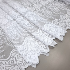 Тюль занавеска Хильда-4 белый 90 см