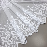 Тюль Гіпюр Мей квіти білий 160 см