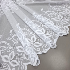 Тюль Гіпюр Мей квіти білий 160 см