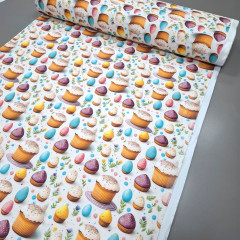 Скатерточная ткань с пропиткой диджитал Пасхальные кексы