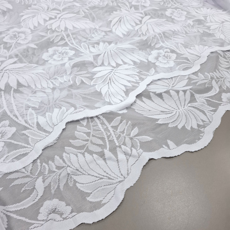 Тюль Гіпюр Еліф квіти білий 250 см 555741