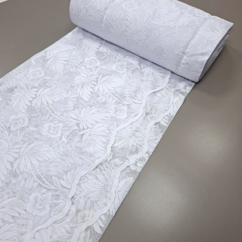 Тюль Гіпюр Еліф квіти білий 250 см 555741