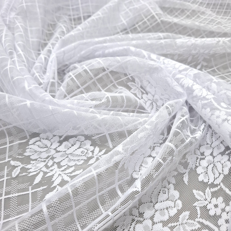 Тюль Гіпюр Мелінда білий 160 см 3342