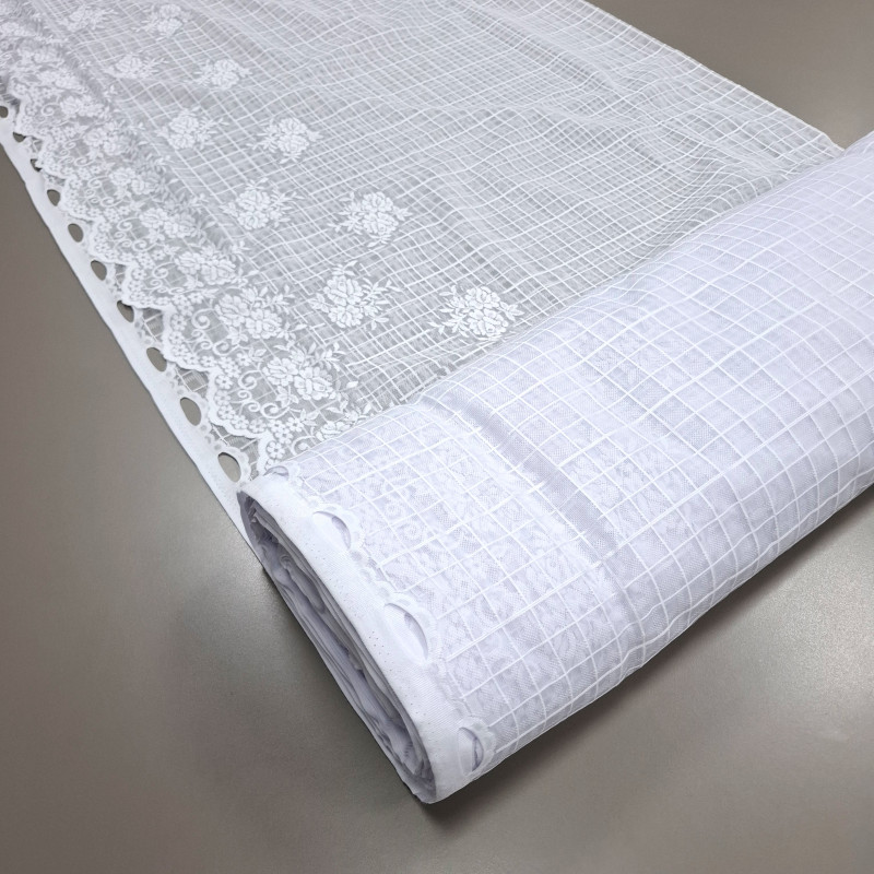 Тюль Гіпюр Мелінда білий 160 см 3342