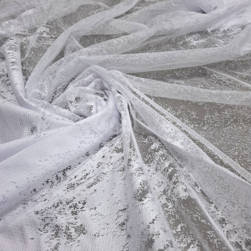 Тюль Арка на кухню Карин мрамор белый 300*170 см 300928921