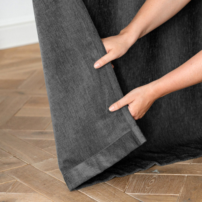 Комплект штор шенил Sharm темно-серый 150*270 см 300342741