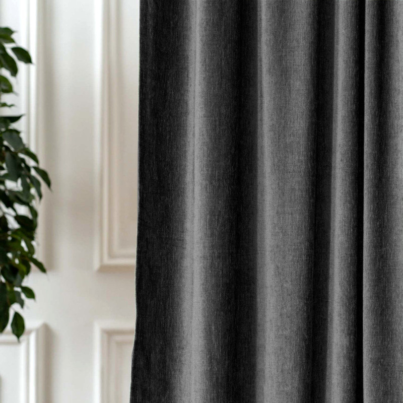 Комплект штор шенил Sharm темно-серый 150*270 см 300342741