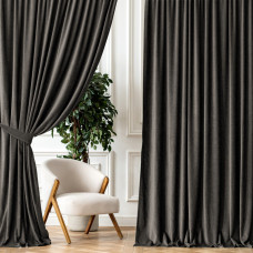 Комплект штор шенил Sharm антрацит 150*270 см