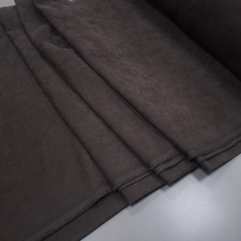 Тканина мікровелюр Даймонд шоколад 1403602