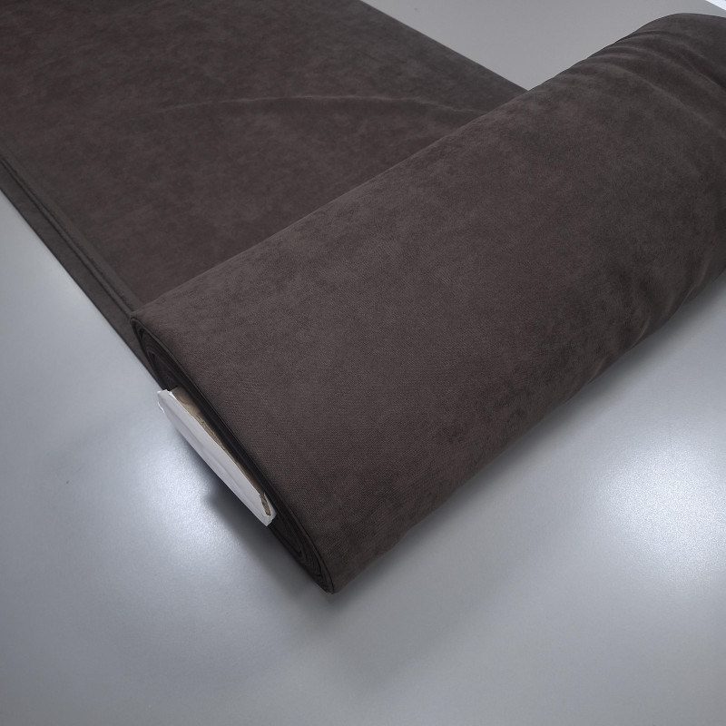 Тканина мікровелюр Даймонд шоколад 1403602