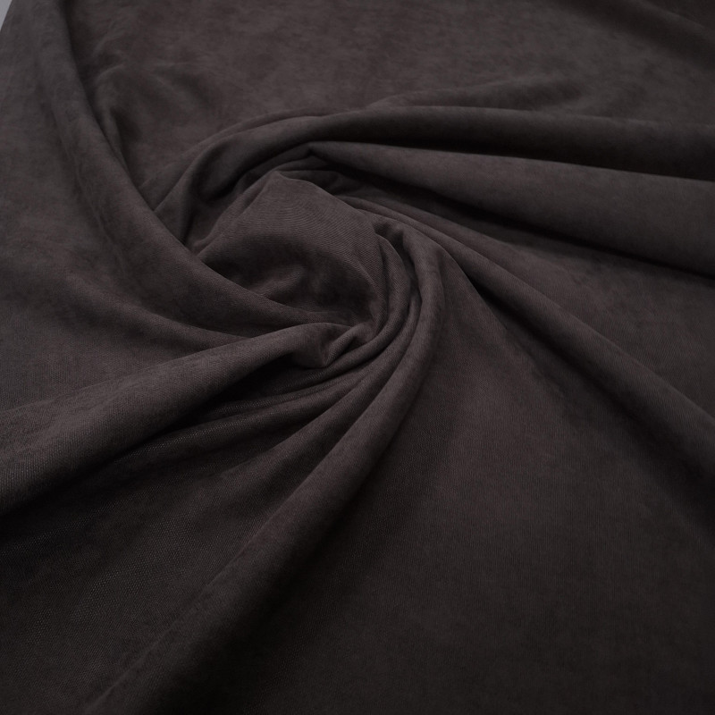 Тканина мікровелюр Даймонд шоколад 1403602