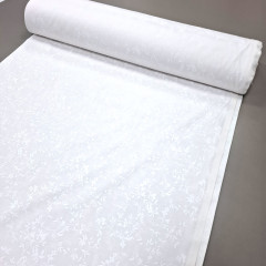 Скатертная ткань с пропиткой Принт Жаккард Элеганс белый