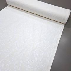 Скатертная ткань с пропиткой Принт жаккард Элеганс молочный