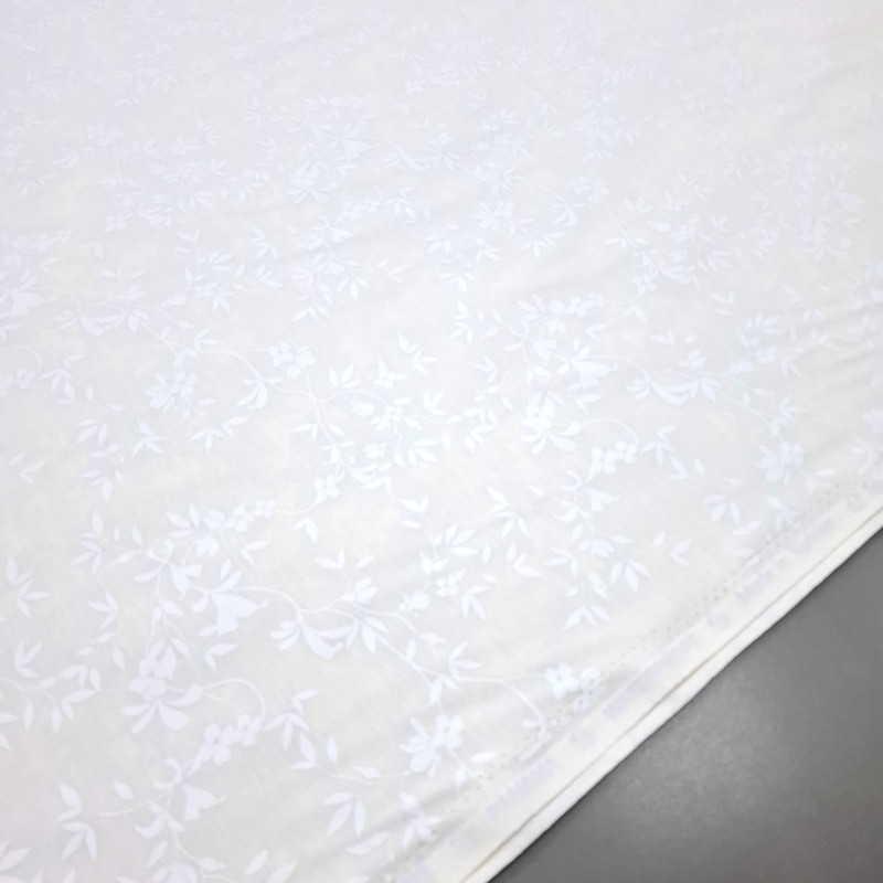 Скатертная ткань с пропиткой Принт жаккард Элеганс молочный 12353