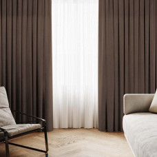 Комплект штор Даймонд коричневый 300*270 см
