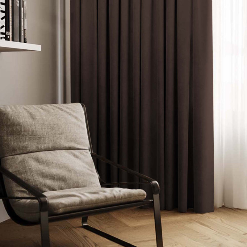 Комплект штор Даймонд коричневий 150*270 см 712304150