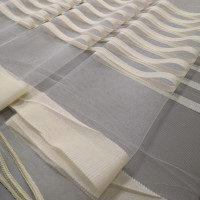 Тюль сітка смуга Сенай бежевий 280 см