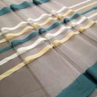 Тюль сітка смуга Сенай бірюза 280 см