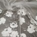 Тюль сетка с вышивкой Цветы молочный